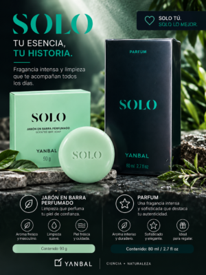 KIT DUO SOLO YANBAL – PARFUM + JABÓN PERFUMADO