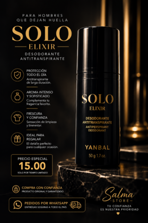 SOLO ELIXIR – DESODORANTE ANTITRANSPIRANTE YANBAL